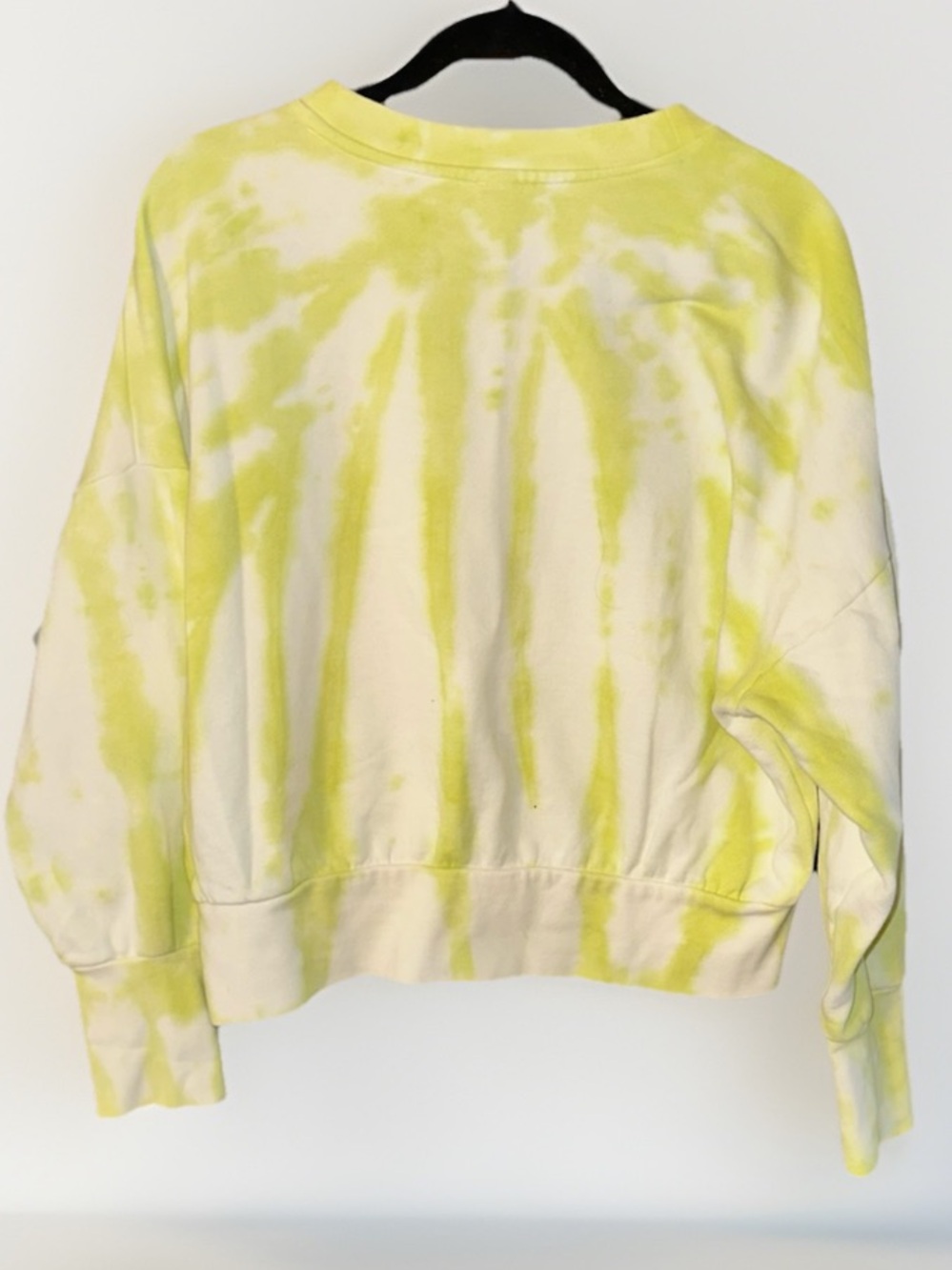 Old Navy White and Yellow Tie-Dye Crewneck Sweatshirt - Picture 3 of 4